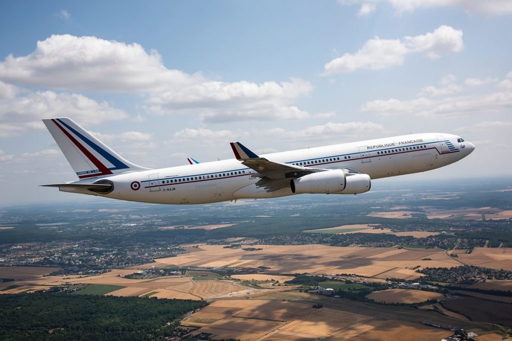 Uno de los Airbus A340-200 del gobierno francés.