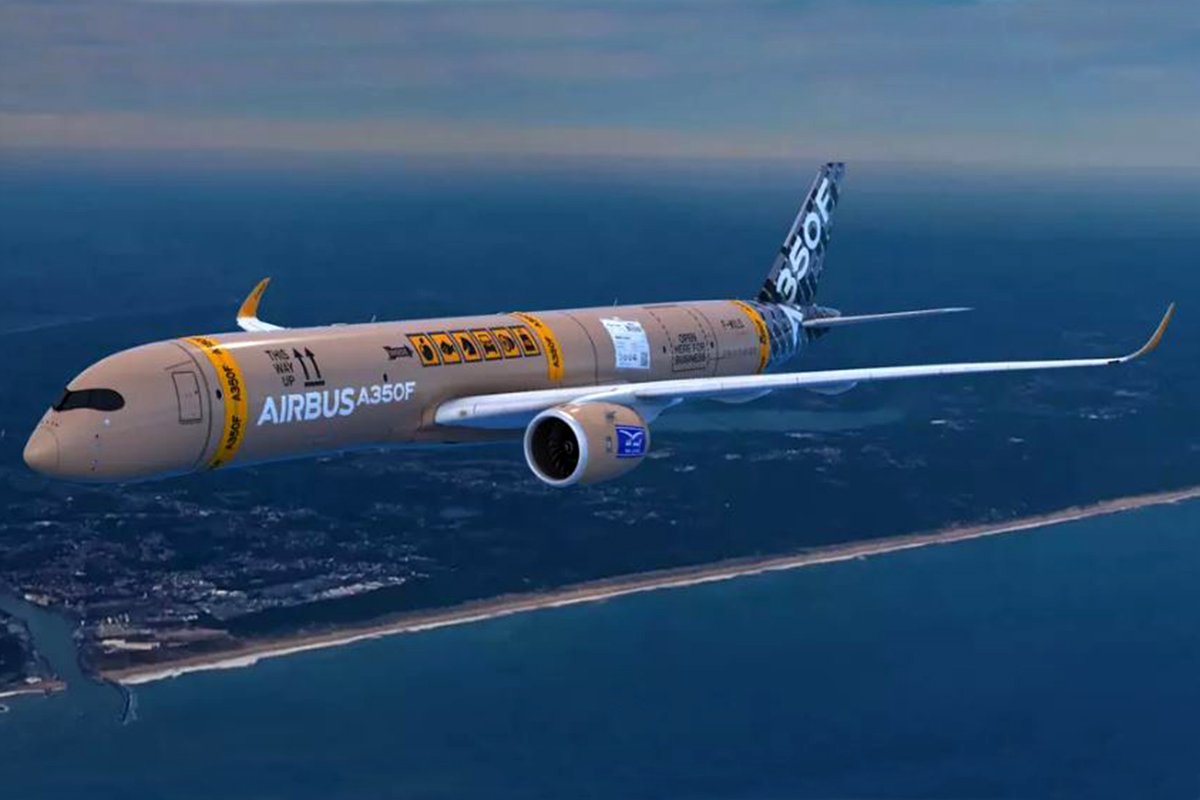 El primer A350F tendrá este diseño de pintura elegido por concurso. Foto: Airbus