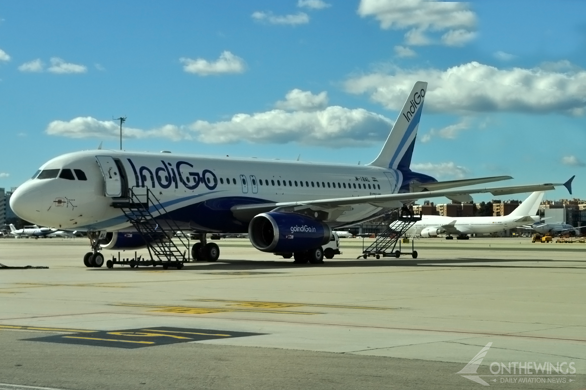 Airbus A320 de Indigo. Similar al avión en el que un pasajero se puso a fumar.