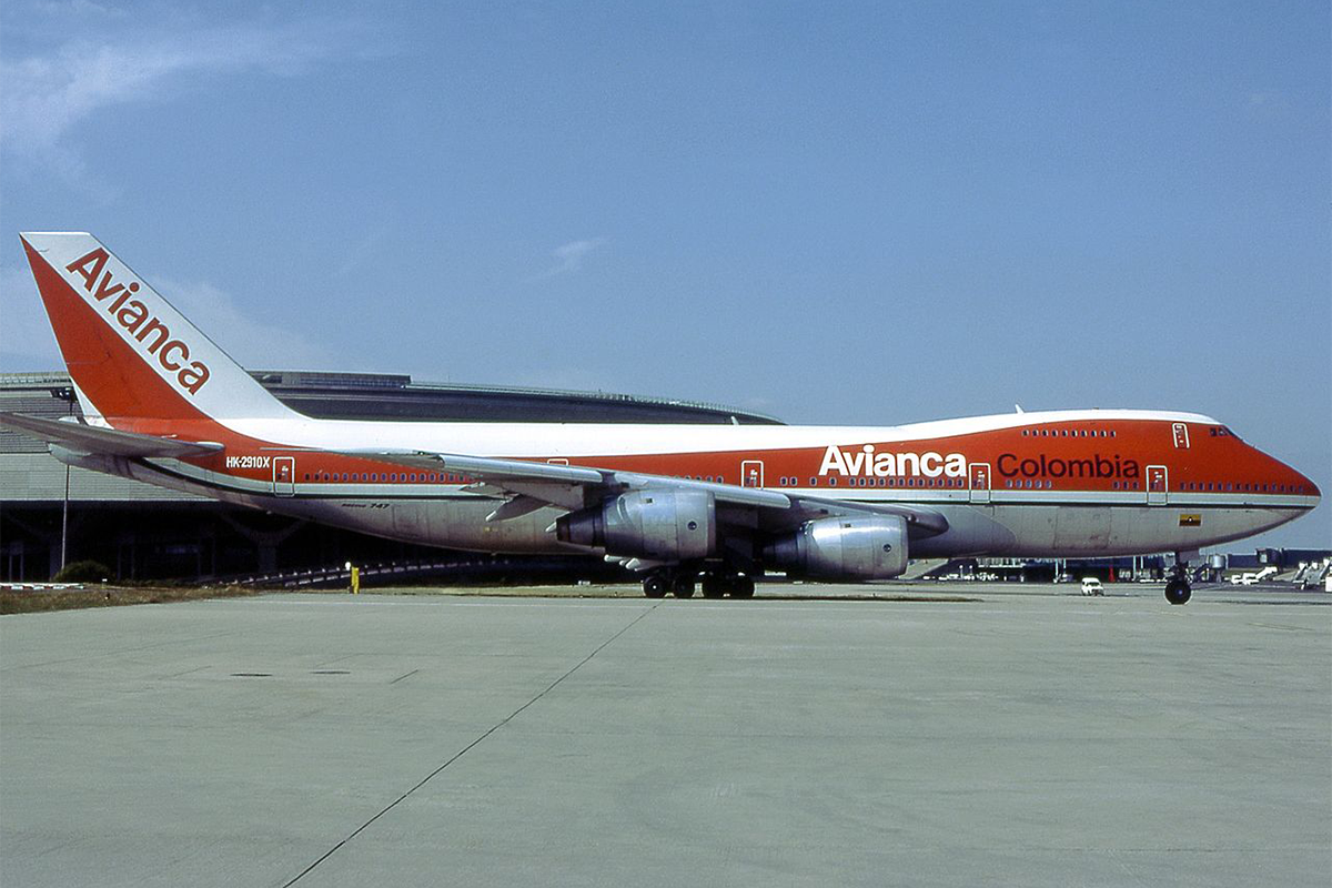 Boeing B747-200 de Avianca involucrado en el accidente de Madrid. Foto: Michel Gilliand