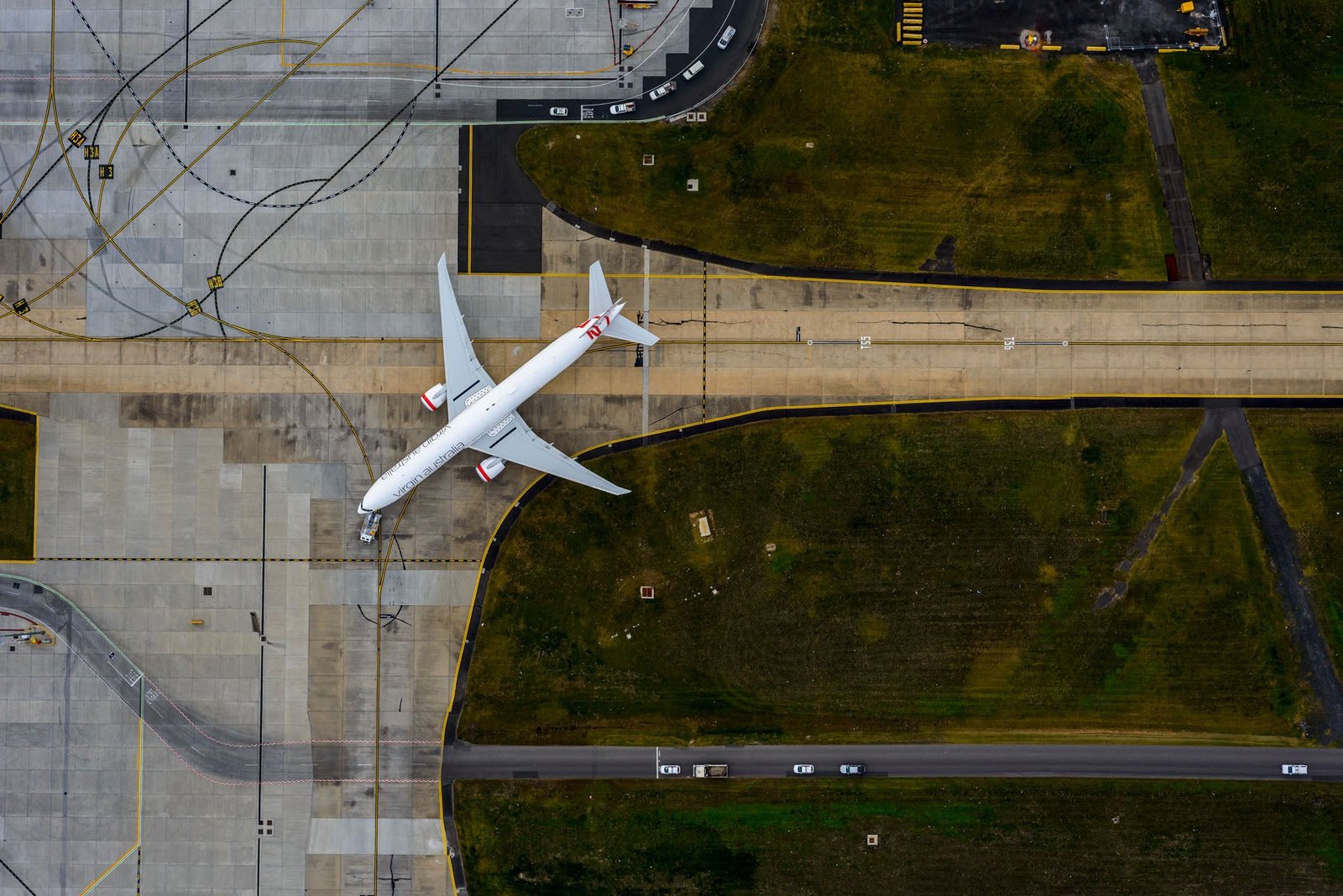 Vista aérea de una parte del aeropuerto de Melbourne