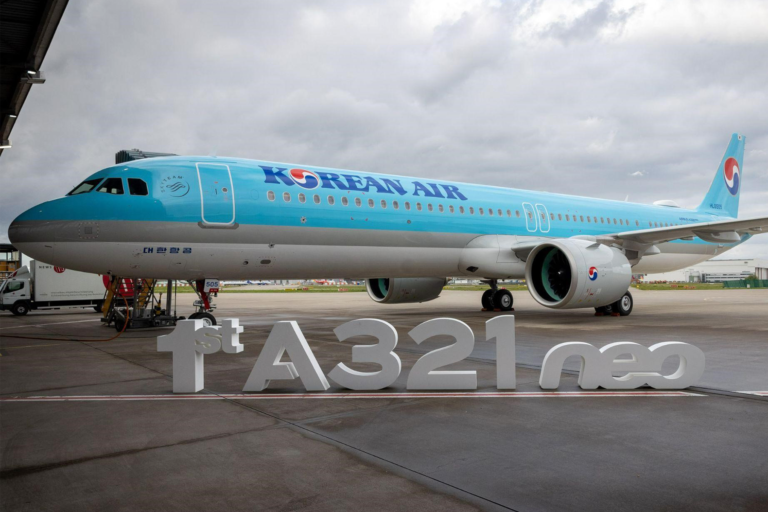 Evento de entrega del primer Airbus A321NEO de Korean Air el 25 de octubre de 2022. Foto: Airbus