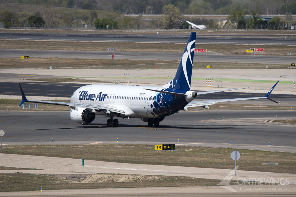 El último Boeing 737 MAX8 que llevaba la librea de Blue Air era el SP-LVG, antiguo YR-MXA con Blue Air.