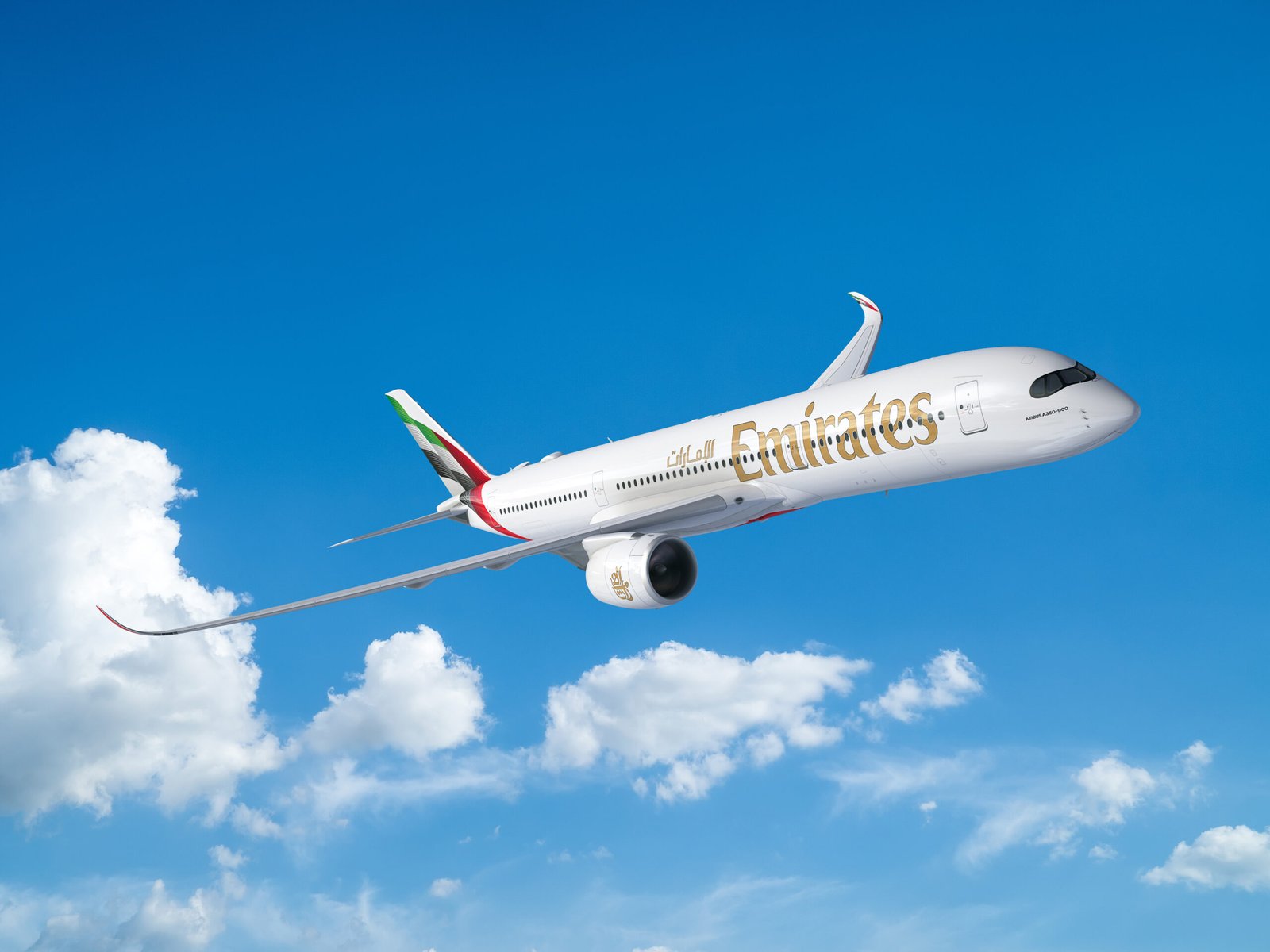 Recreación del futuro A350-900 de Emirates. Foto: Airbus.