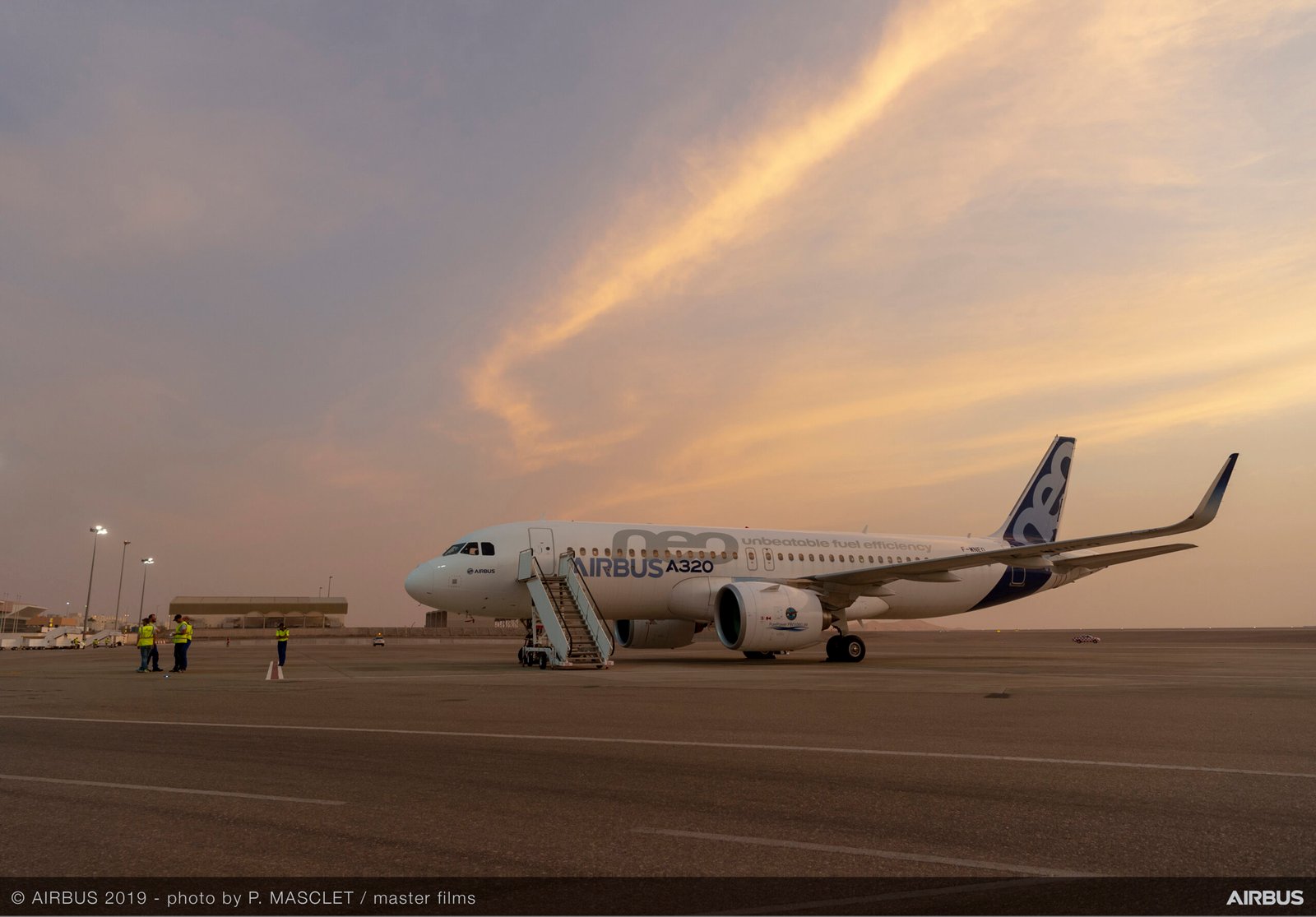 Uno de los prototipos del A320NEO durante las pruebas de altas temperaturas en Abu Dhabi. Foto: Airbus