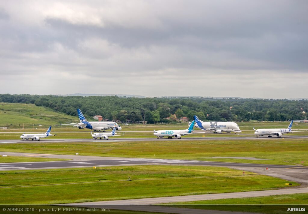 La familia de aviones de Airbus