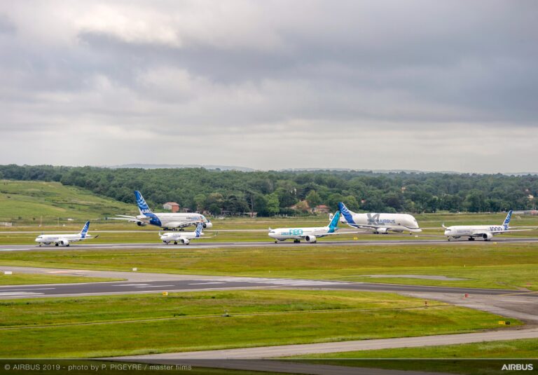 La familia de aviones de Airbus