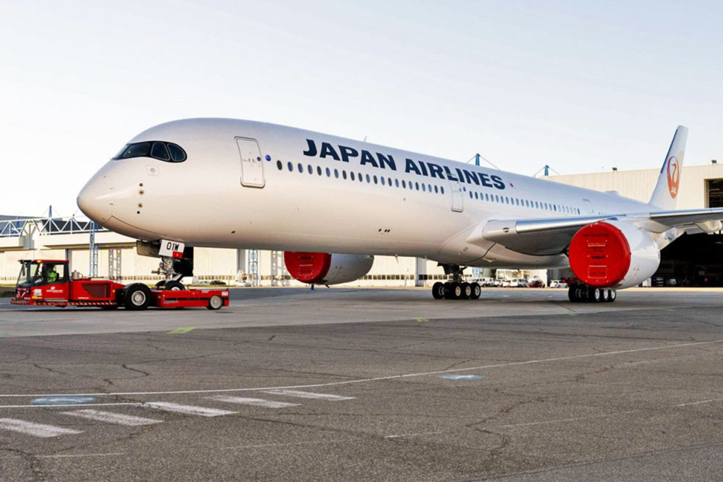 El primer Airbus A350-1000 de Japan Airlines. Foto: Airbus