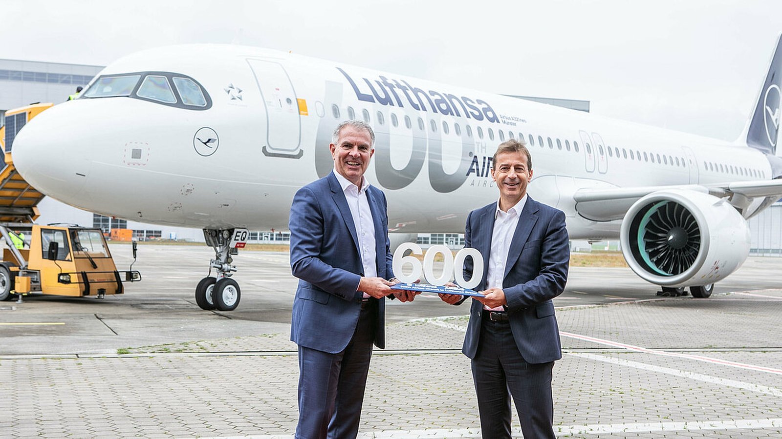 Casualmente, el Airbus número 600 recibido por Lufthansa fue también un A321, eso sí, de la versión NEO. Foto: Lufthansa