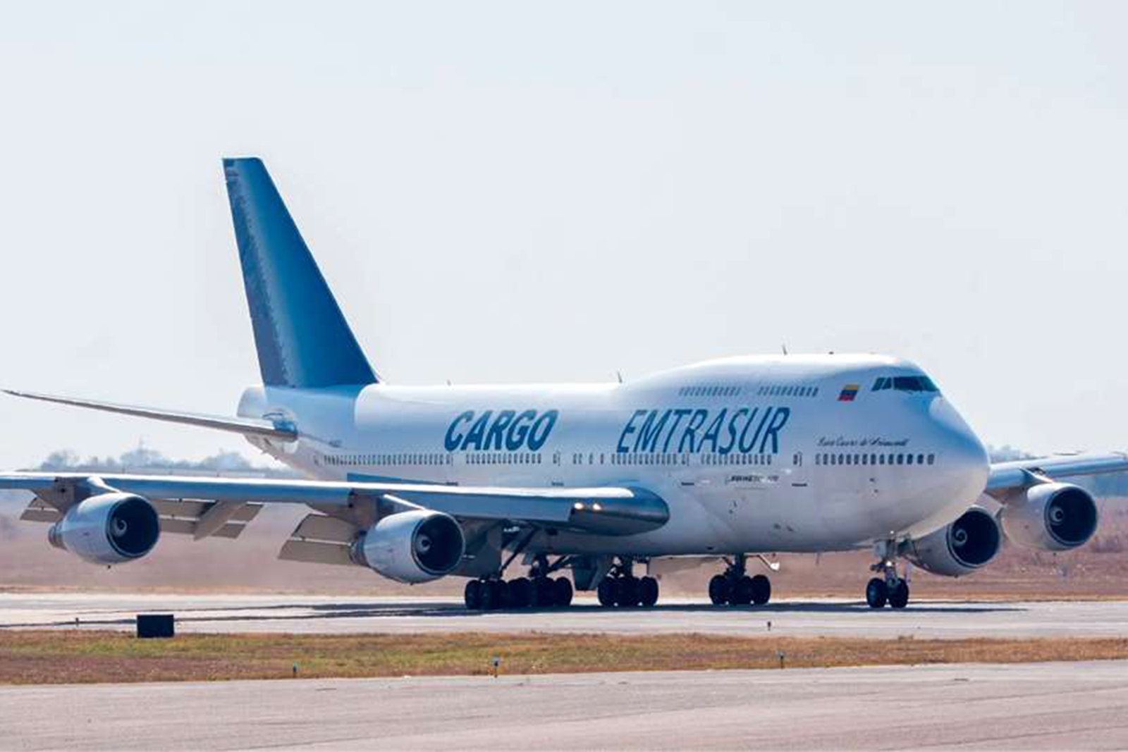 El único Boeing 747-300 de Emtrasur Venezuela lleva en Buenos Aires desde junio de 2022. Foto: desconocido / redes sociales