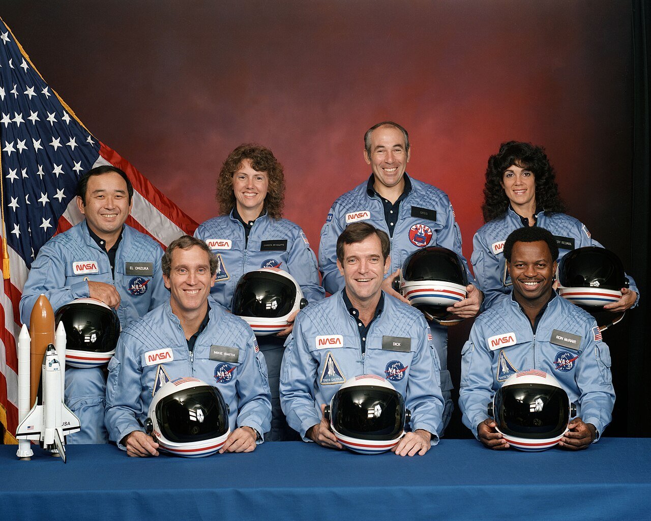 La tripulación de la misión STS-51-L que estaba a bordo del transbordador Challenger. Foto: NASA