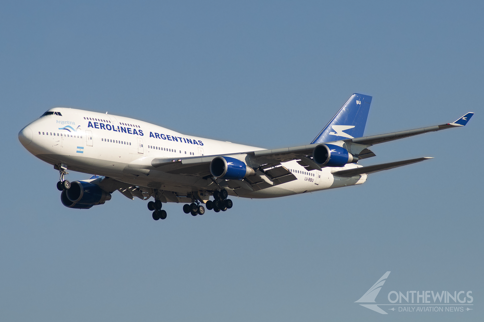 El LV-BBU fue el último 747-400 en incorporarse a la flota de Aerolíneas Argentinas.