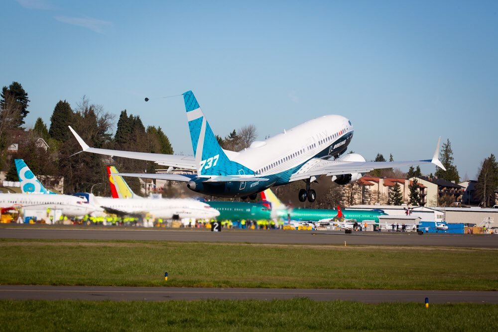 El primer vuelo del 737 MAX 7 tuvo lugar en 2018. Foto: Boeing