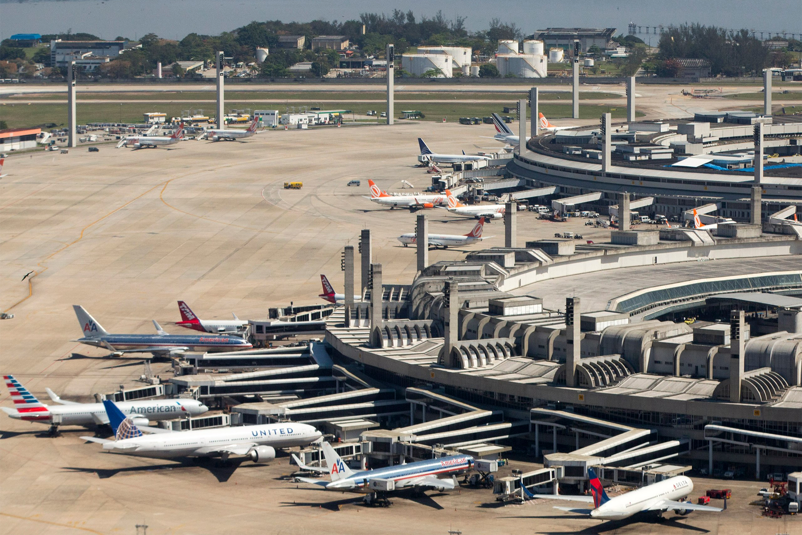Vista general del aeropuerto Galeão de Rio de Janeiro