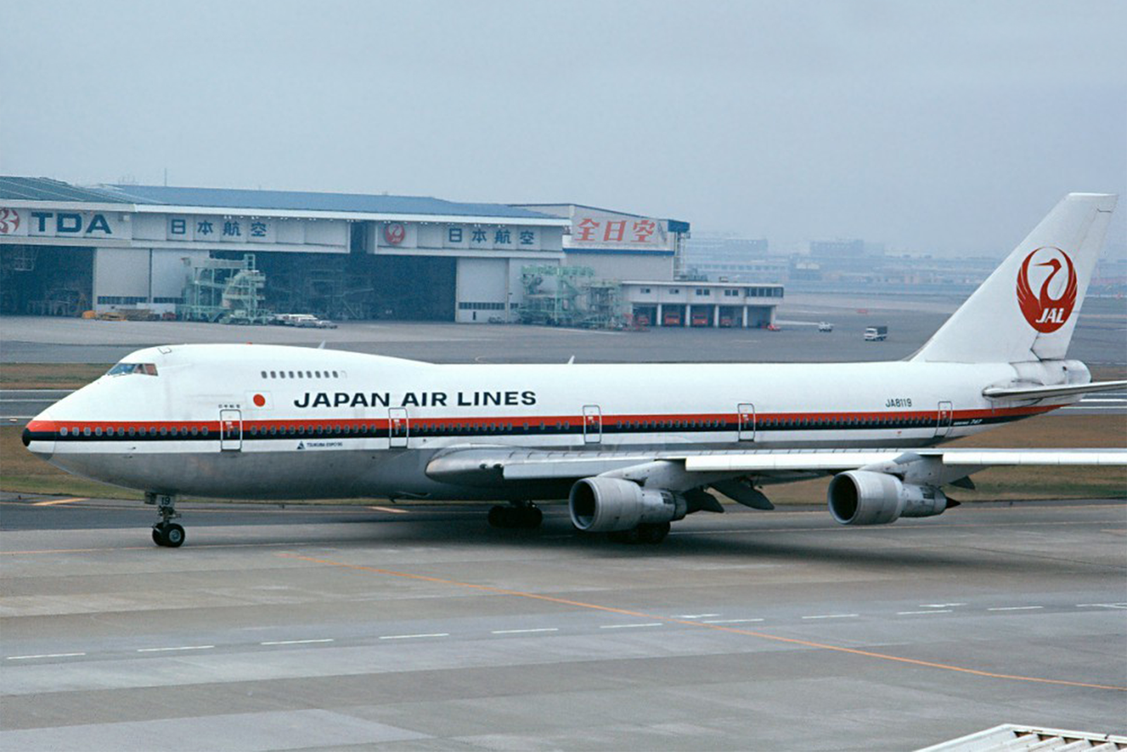 El Boeing 747SR de Japan Airlines implicado en el accidente tenía la matrícula JA8119. Foto: Kjell Nilsson