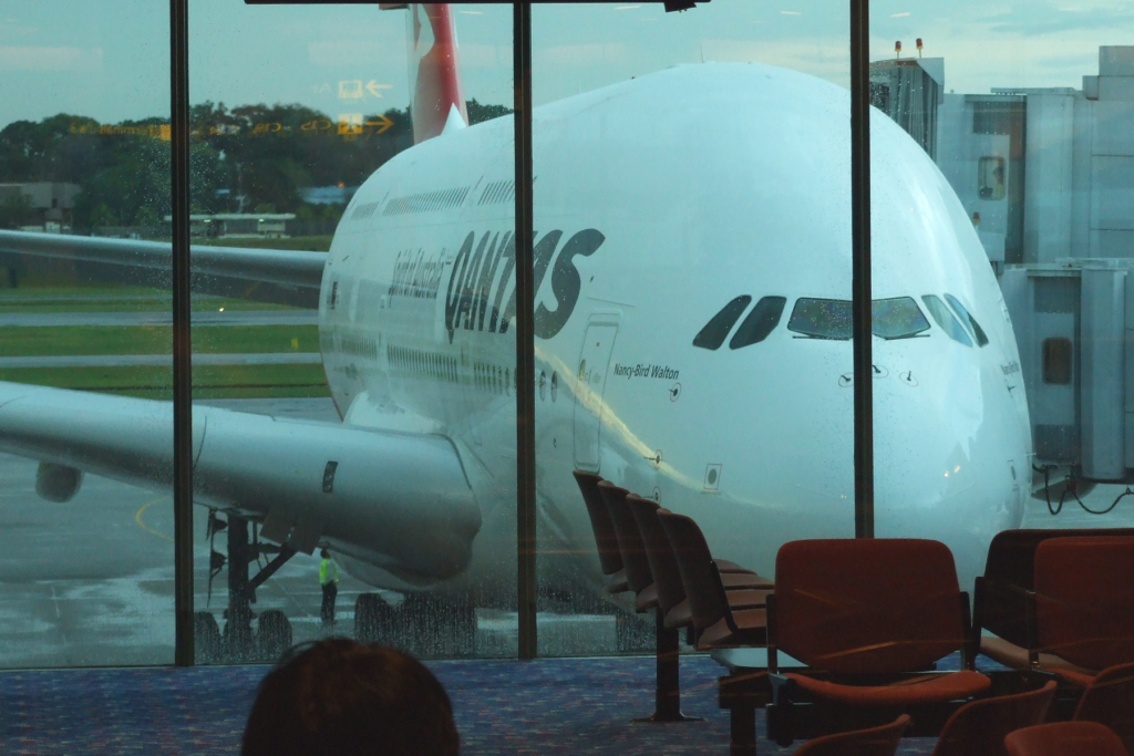 Qantas utilizó un Airbus A380 para un vuelo nacional. Foto: Tamsin Slater