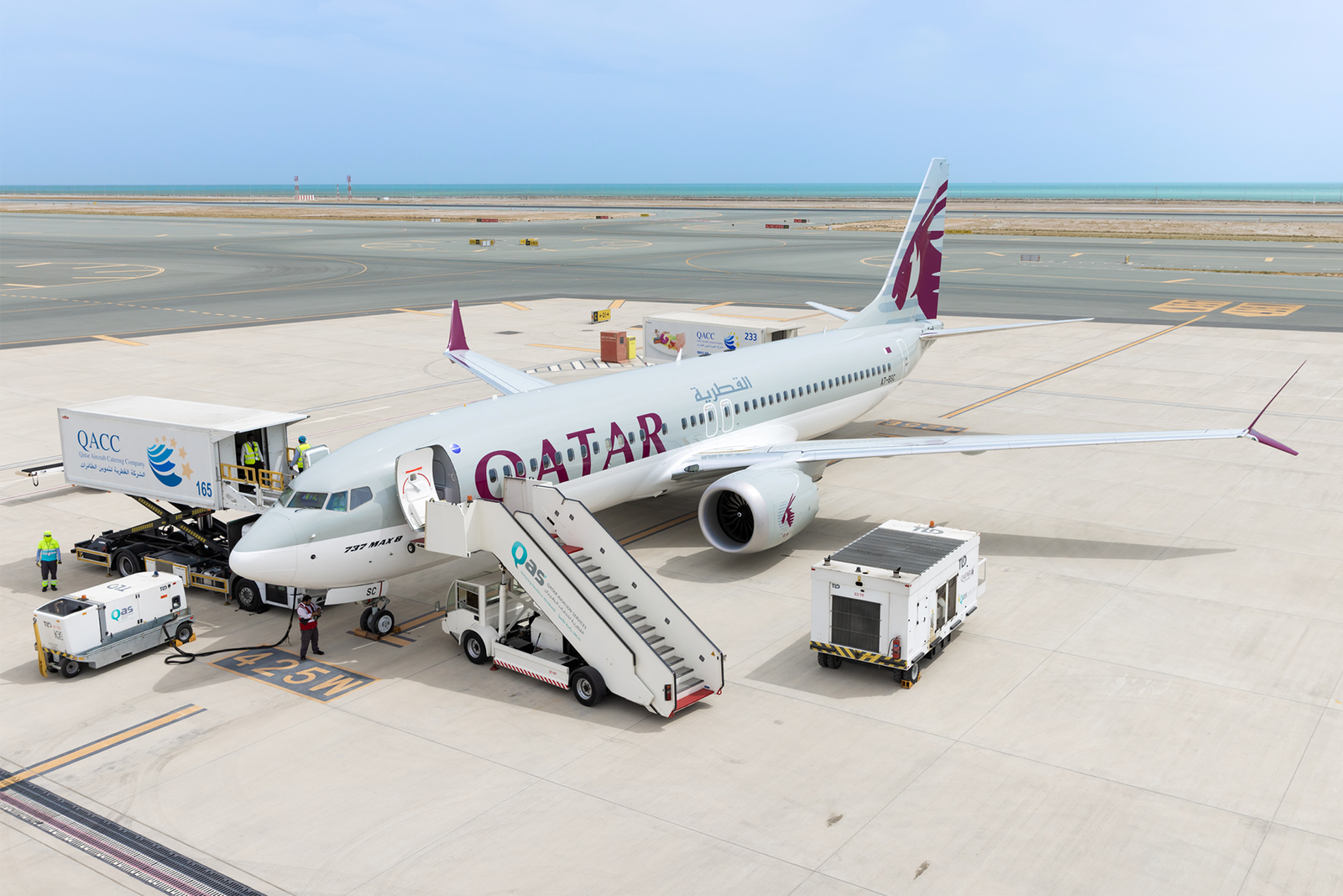 Qatar Airways tiene actualmente 9 737 MAX 8 en su flota. Foto: Qatar Airways