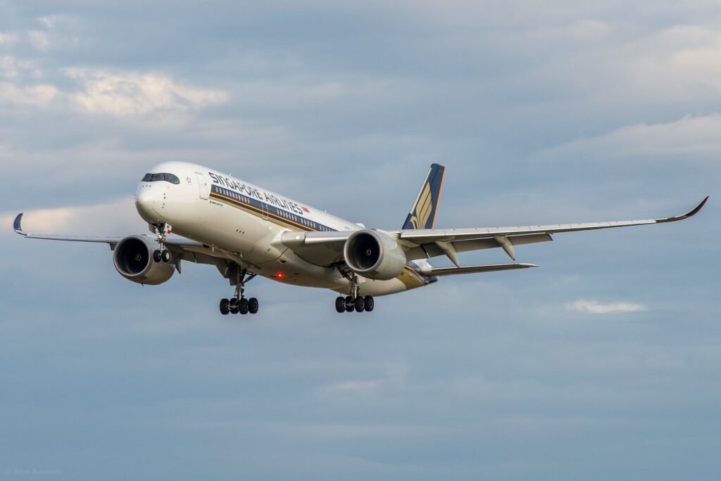 Airbus A350 de Singapore Airlines donde ocurrió el accidente con el TCP. Foto: BriYYZ