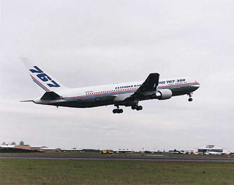 Primer vuelo del 767-300ER. Foto: Boeing