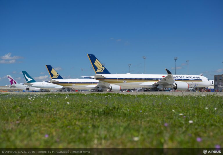 A350 realizando las últimas pruebas antes de ser entregados. Foto: Airbus