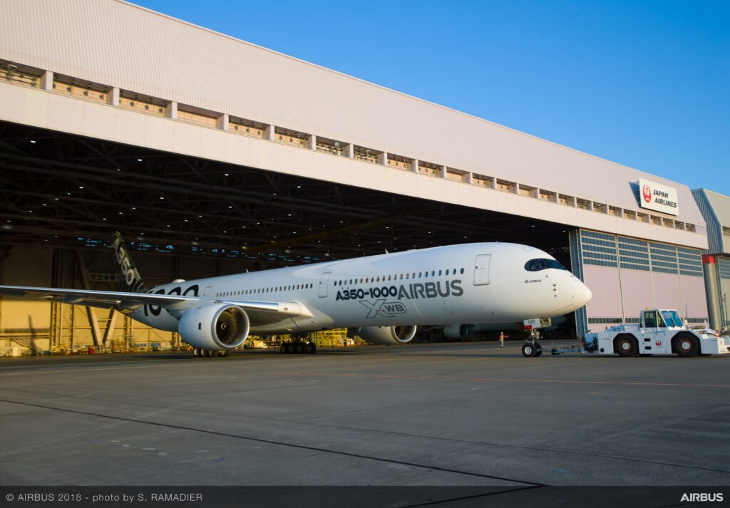 A350-1000 durante el tour realizado en 2018. Foto: Airbus