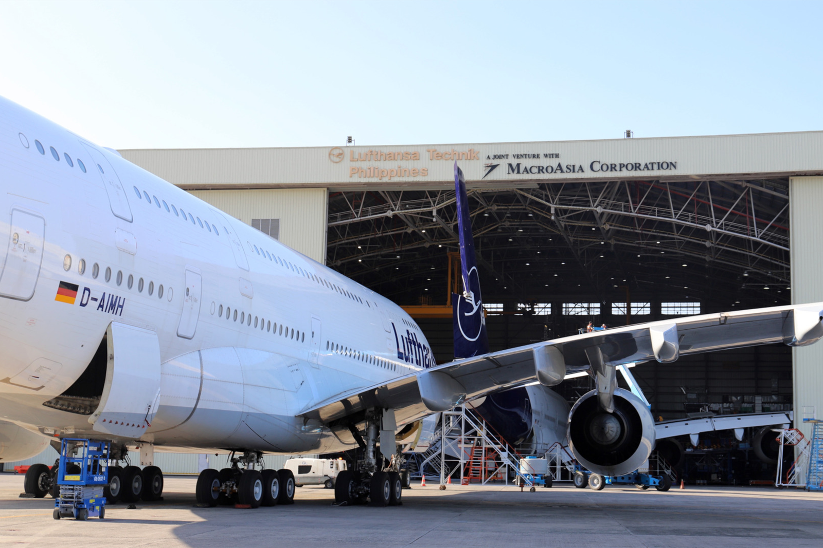 El siguiente A380 de Lufthansa ya está listo para entrar a la revisión más grande programada. Foto: Lufthansa Technik