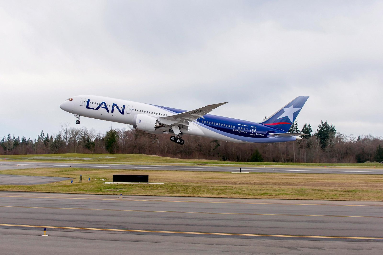 El 787-9 de LATAM estaba a 50 minutos de aterrizar en Auckland, Nueva Zelanda. Foto: Boeing