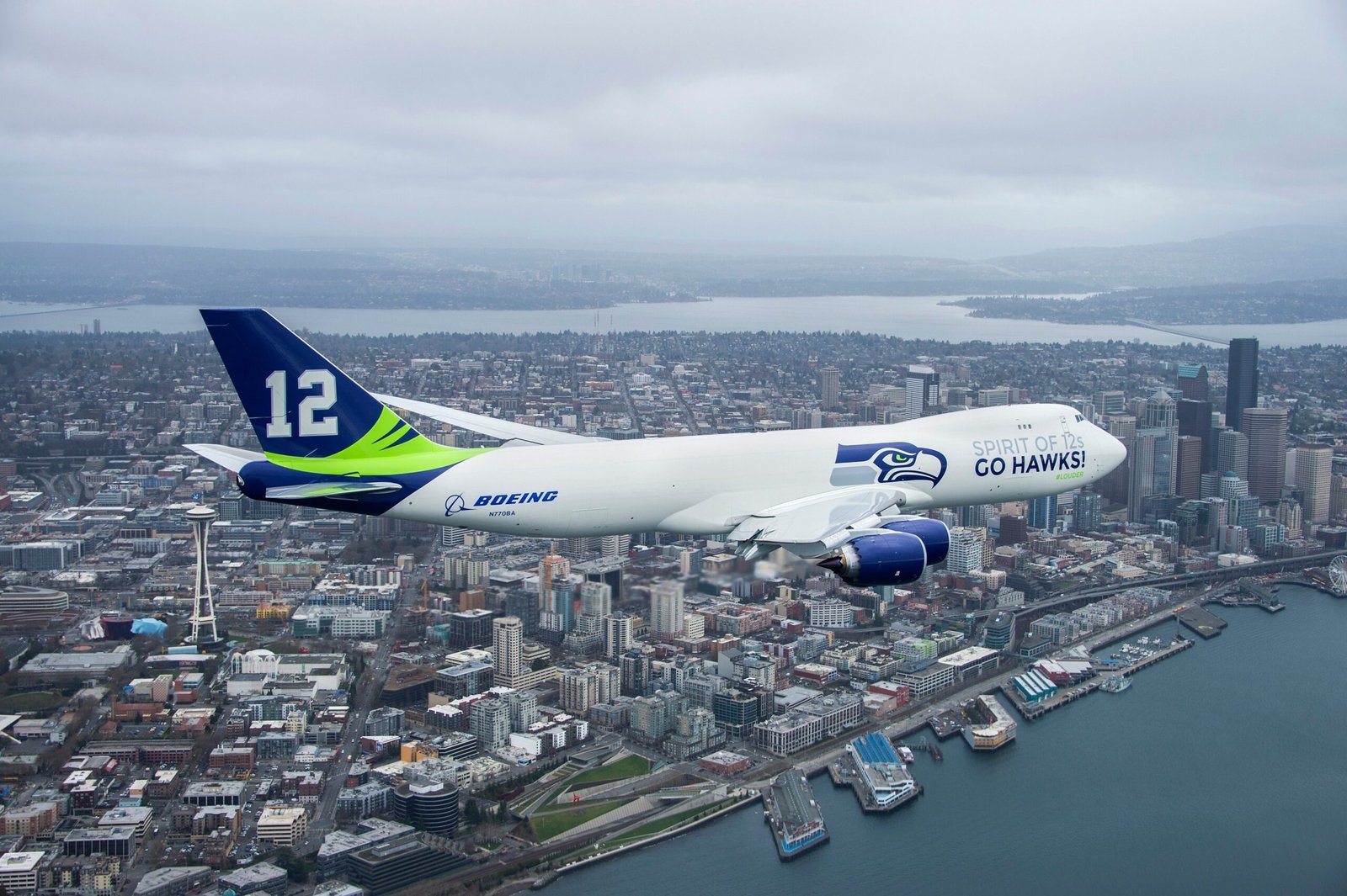 El actual 747-8F VP-BIN volando aún para Boeing en 2015. Foto: Boeing