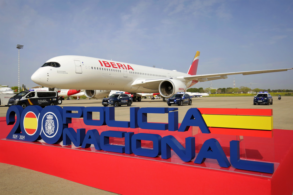 Acto de presentación del nuevo A350 de la aerolínea española. Foto: Iberia