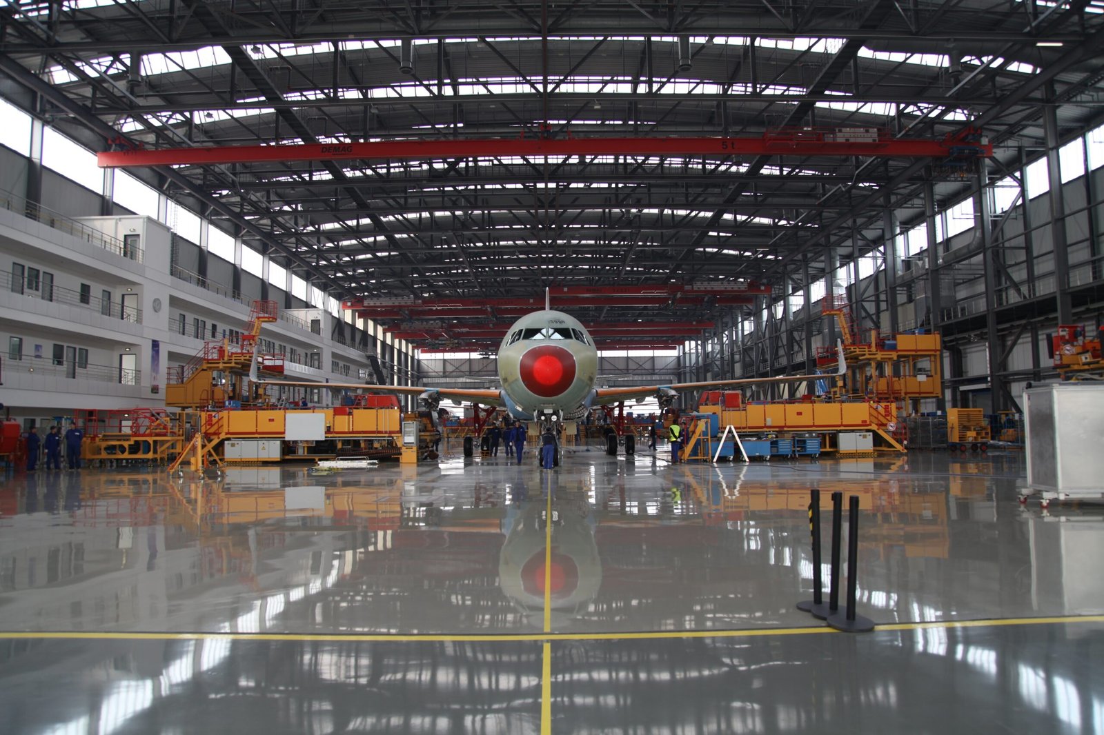 Interior de la factoría de Tianjin, en China. Foto: Airbus