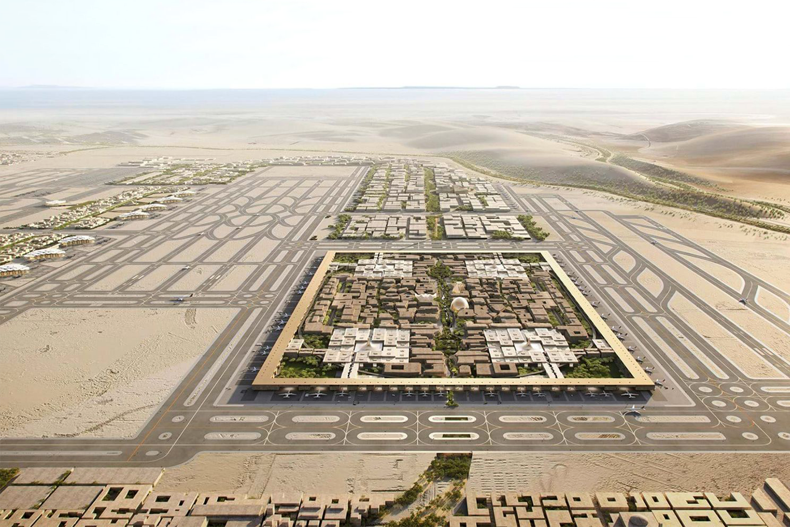 Así será el nuevo aeropuerto de Riad. Foto: Saudia Public Investment