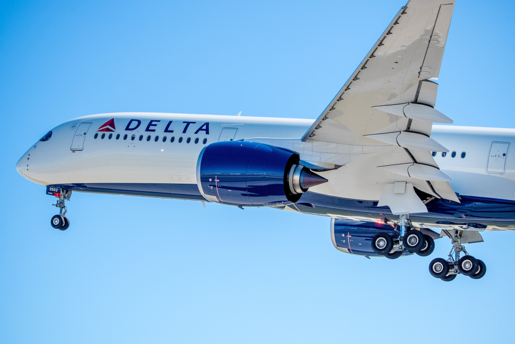 Uno de los Airbus A350 de Delta Air Lines. Foto: Delta Newsroom