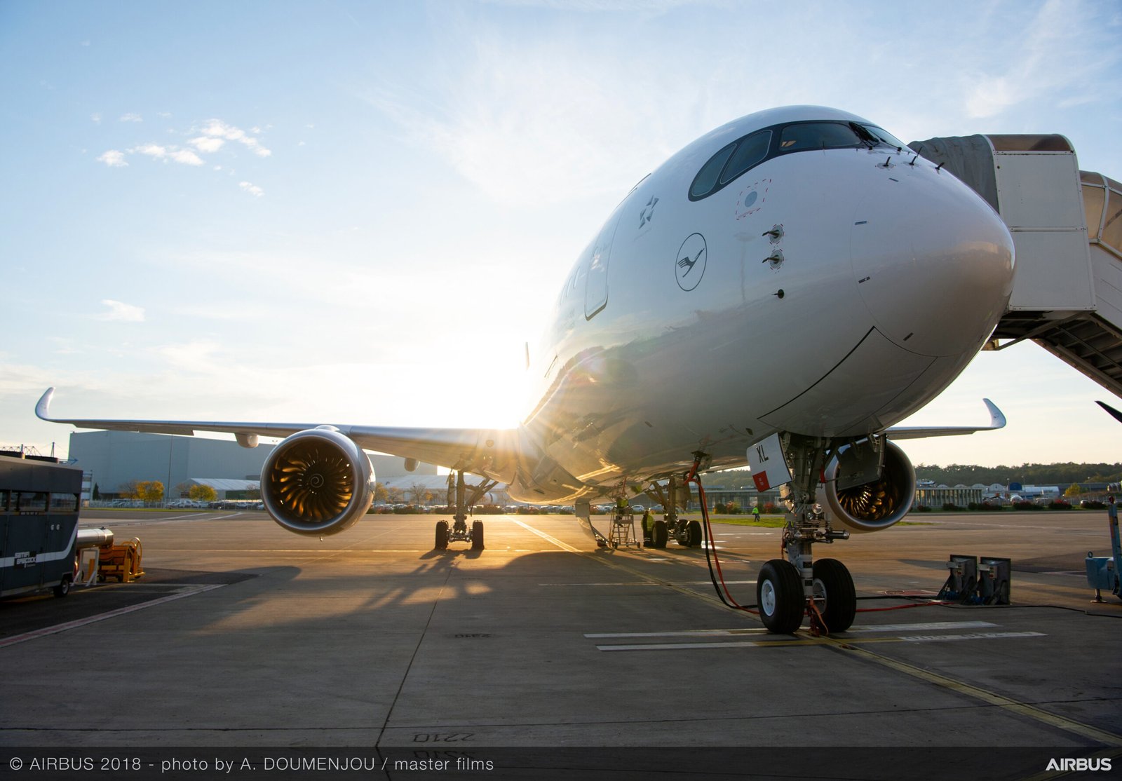 A350 de Lufthansa antes de ser entregado. Foto: Airbus