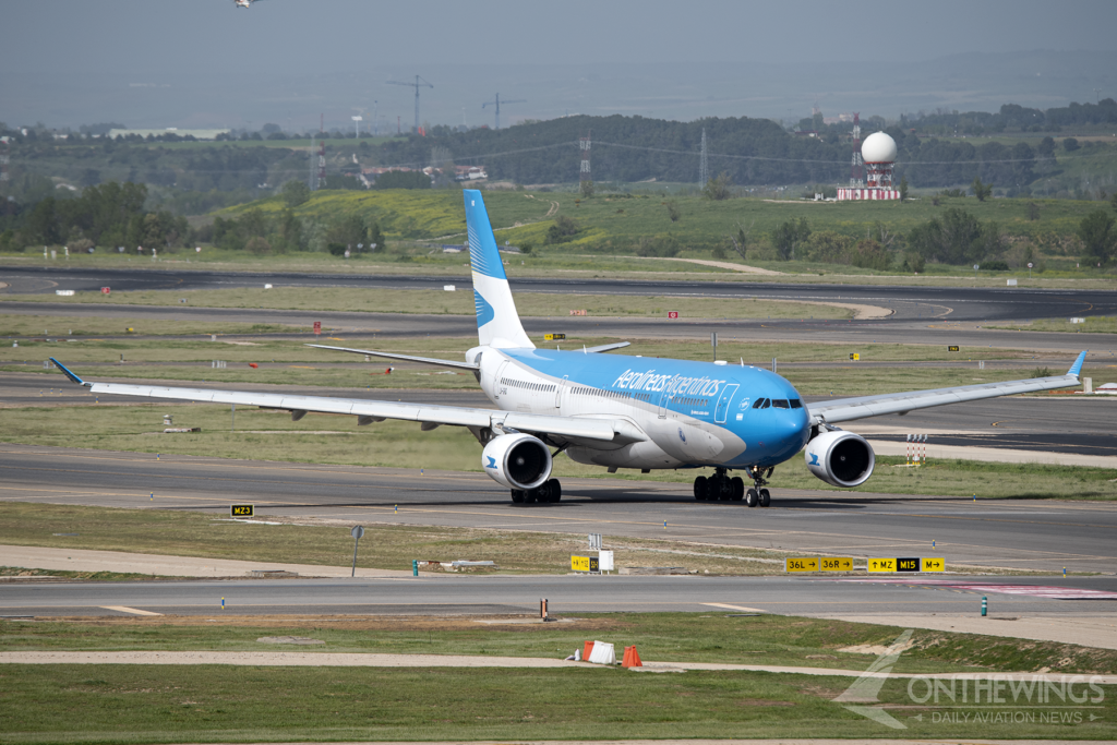 Airbus A330-200 de Aerolíneas Argentinas en Madrid