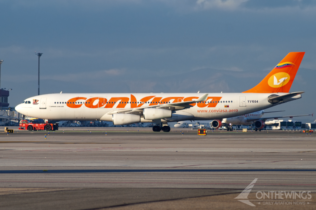 Airbus A340-200 de Conviasa en una foto de archivo