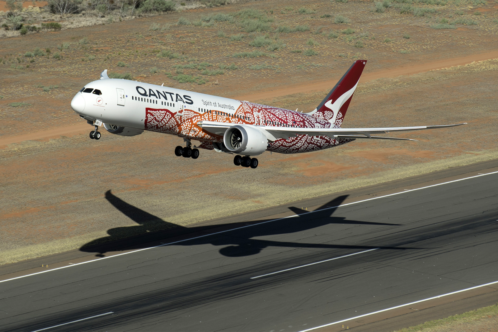787-9 Dreamliner despegando. Foto: Qantas