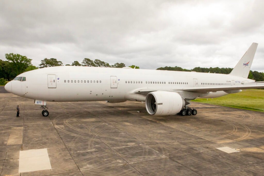 El Boeing 777-200ER de la NASA es un veterano de casi 22 años. Foto: Langley Research Center