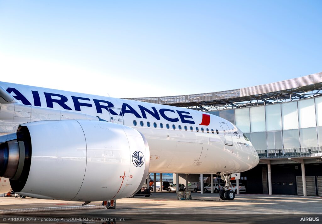 A350-900 de Air France en el centro de entrega de Toulouse. Foto: Airbus