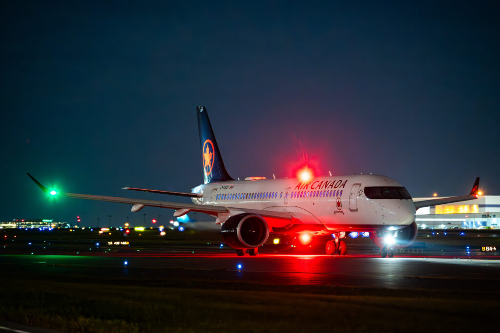 A220 de la compañía de bandera canadiense. Foto: Air Canada