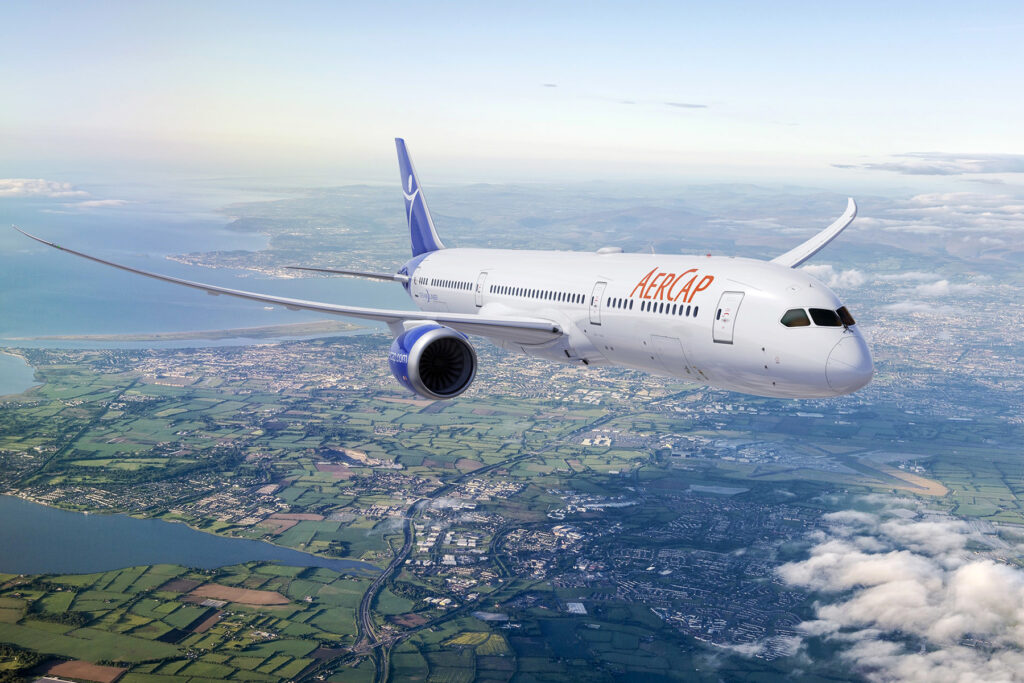 787 con el logo de AerCap. Foto: Boeing