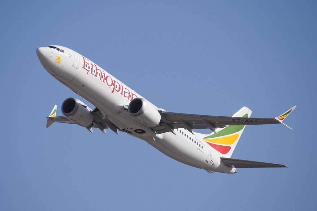 El 737 MAX 8 de Ethiopian Airlines que sufrió el accidente. Foto: LLBG Spotter